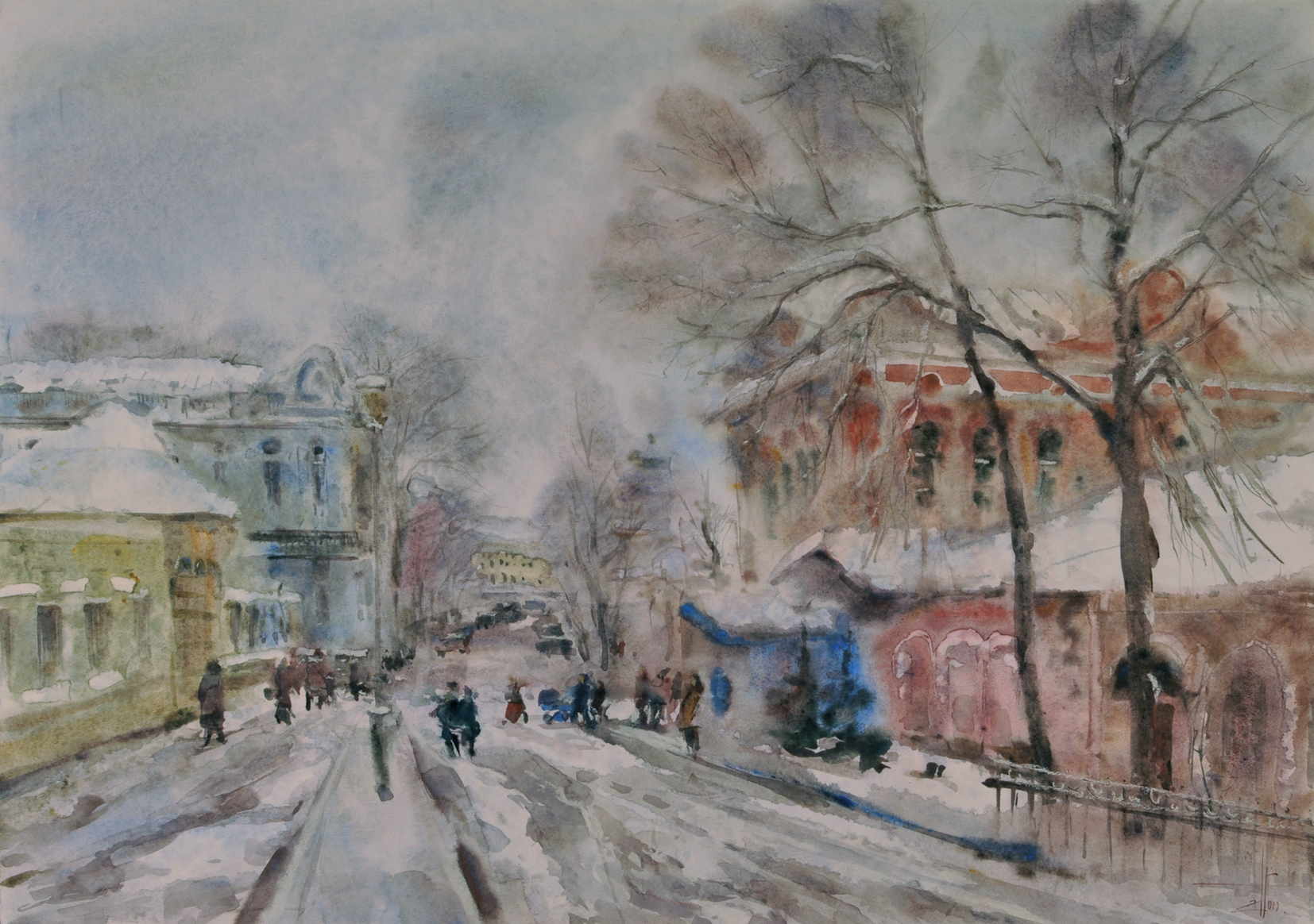 Улица Собинова зимой