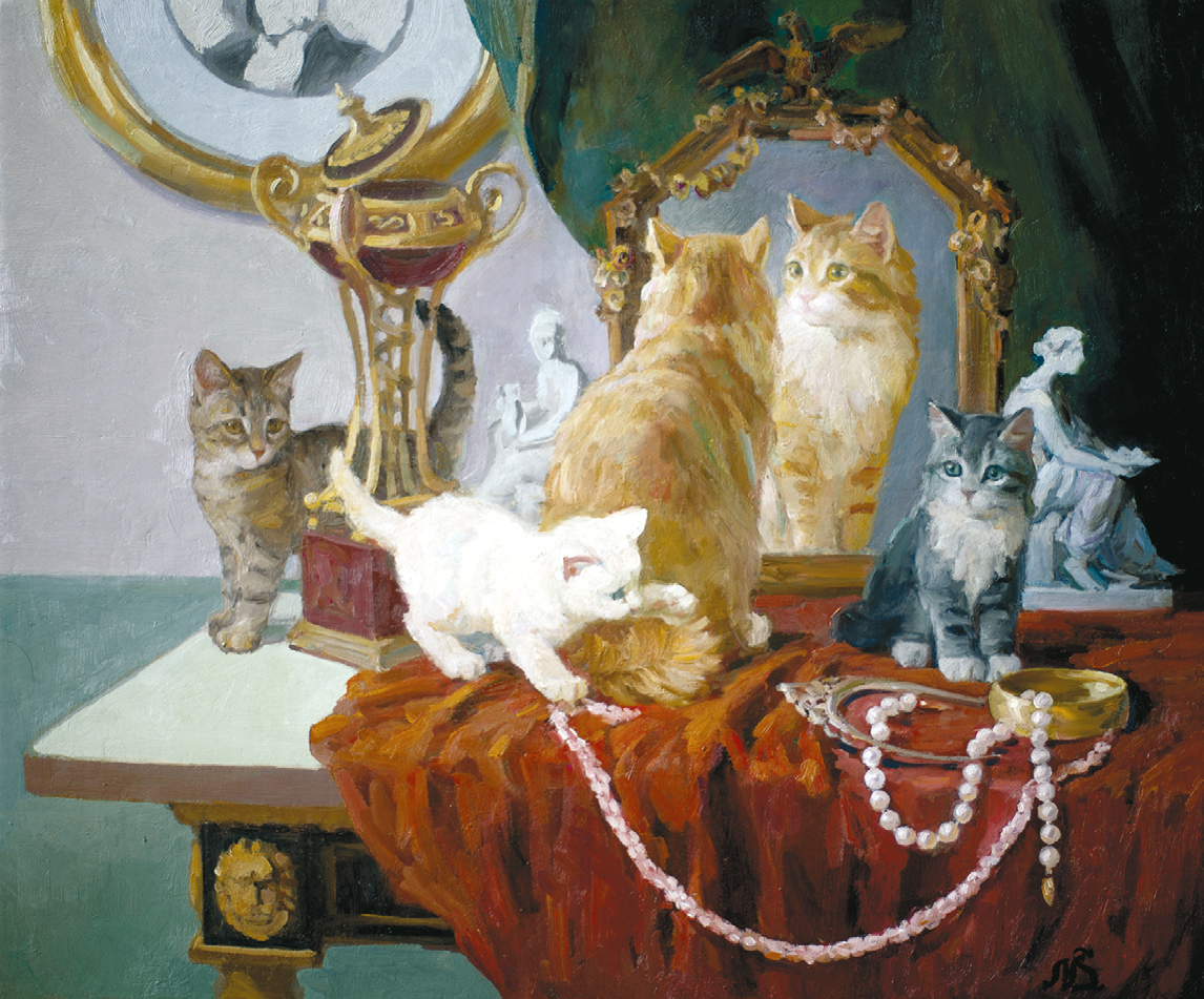 Коты и зеркало