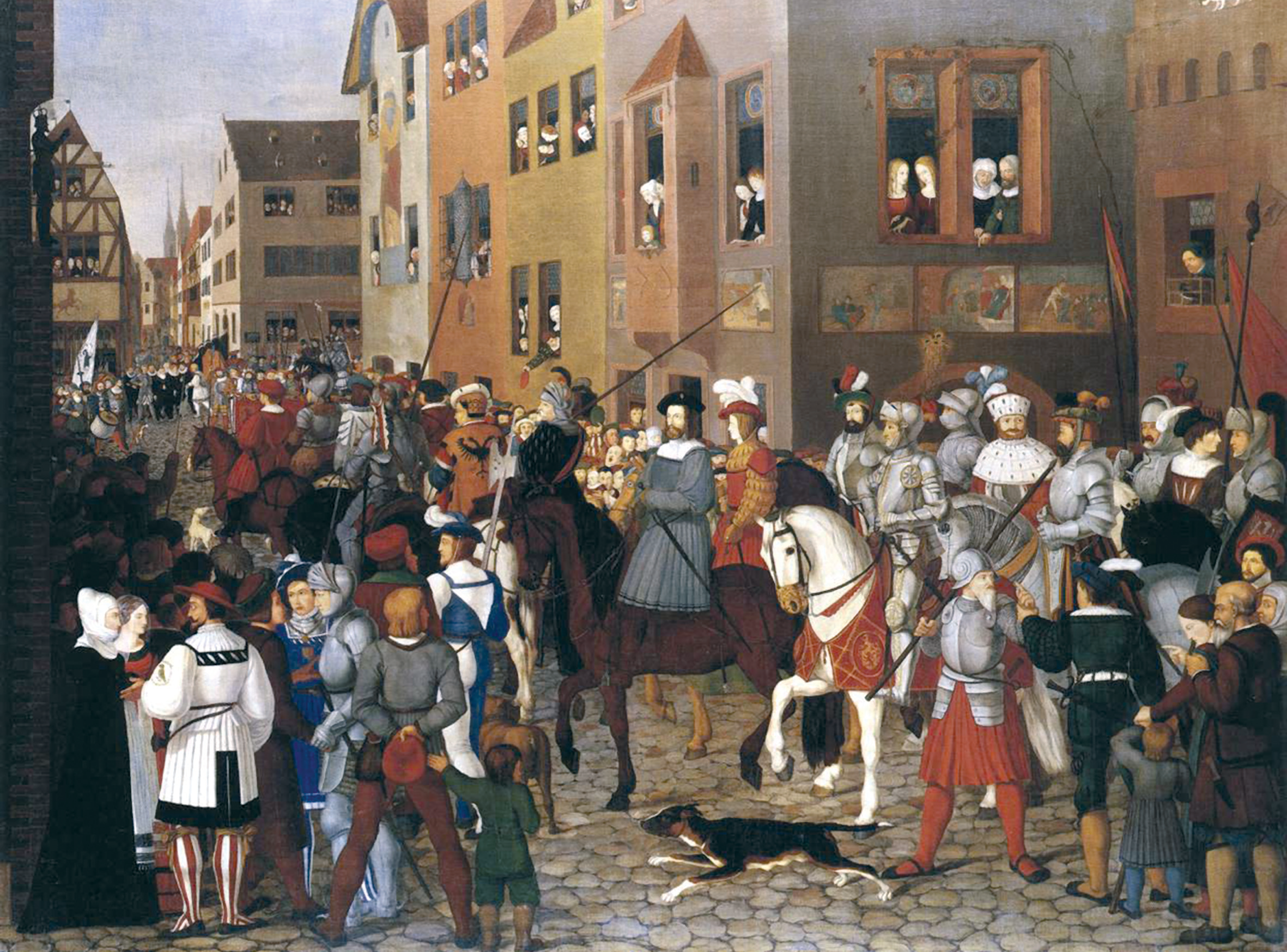 Въезд императора Рудольфа Габсбурга в Базель, 1273 г.