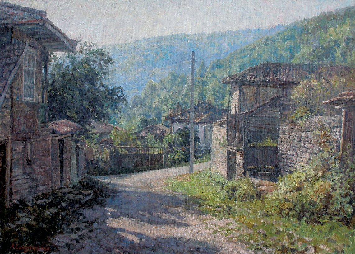 Утро в деревне. Болгария
