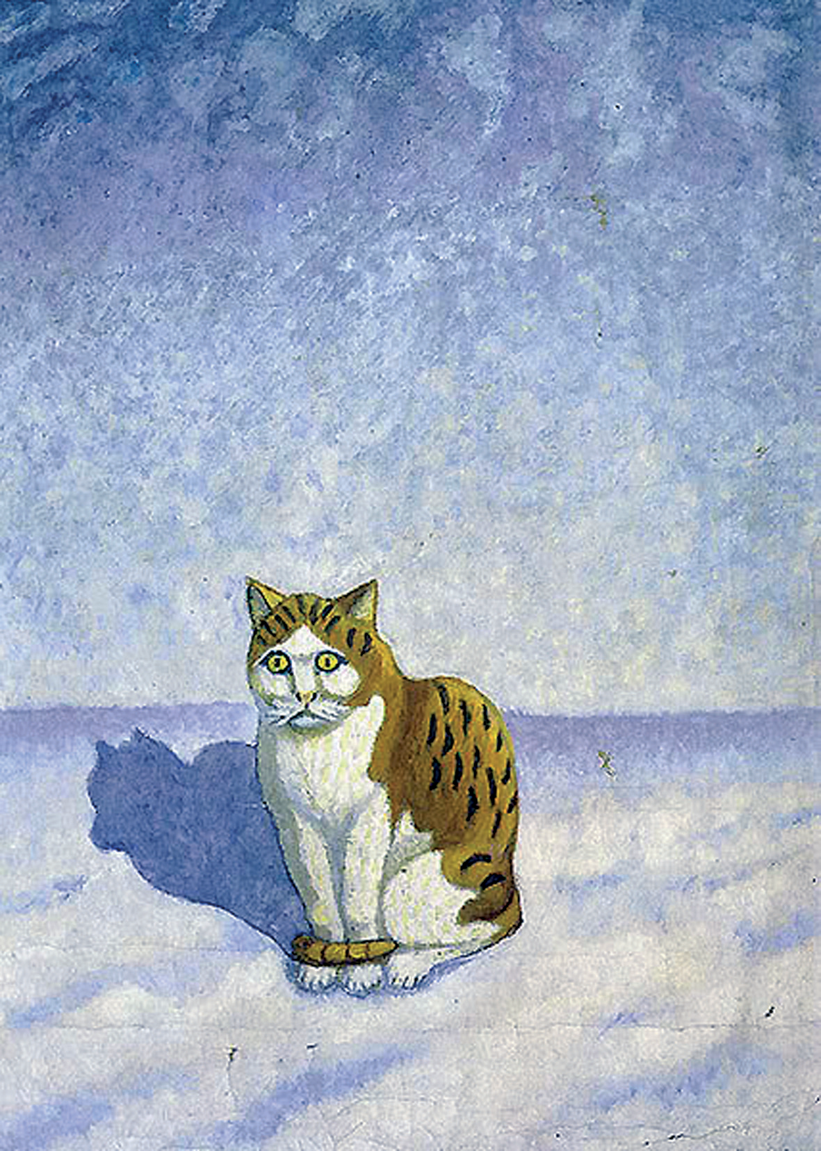 Кот на снегу