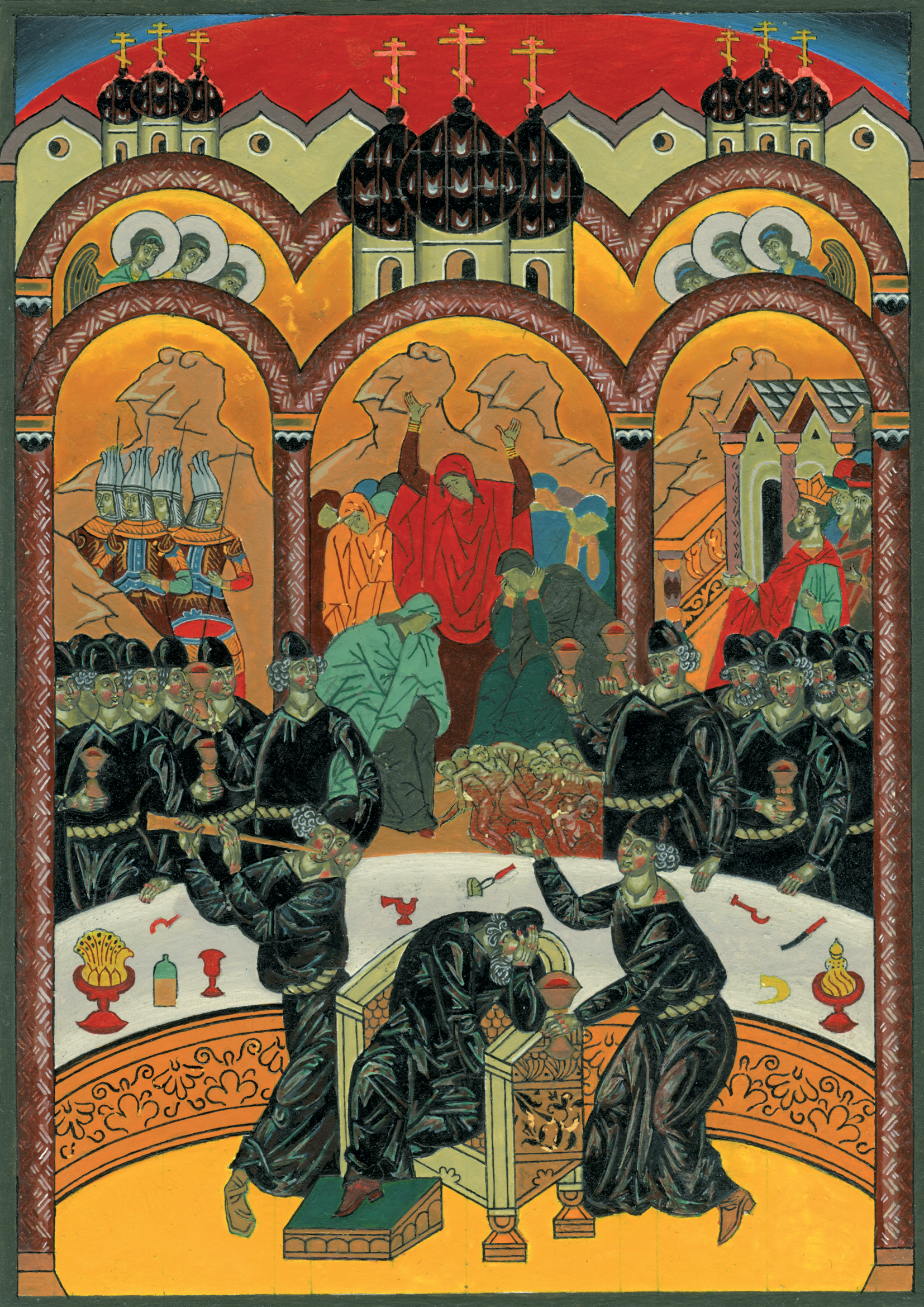 Илл. к книге «Цари и князья московские». Пир Грозного