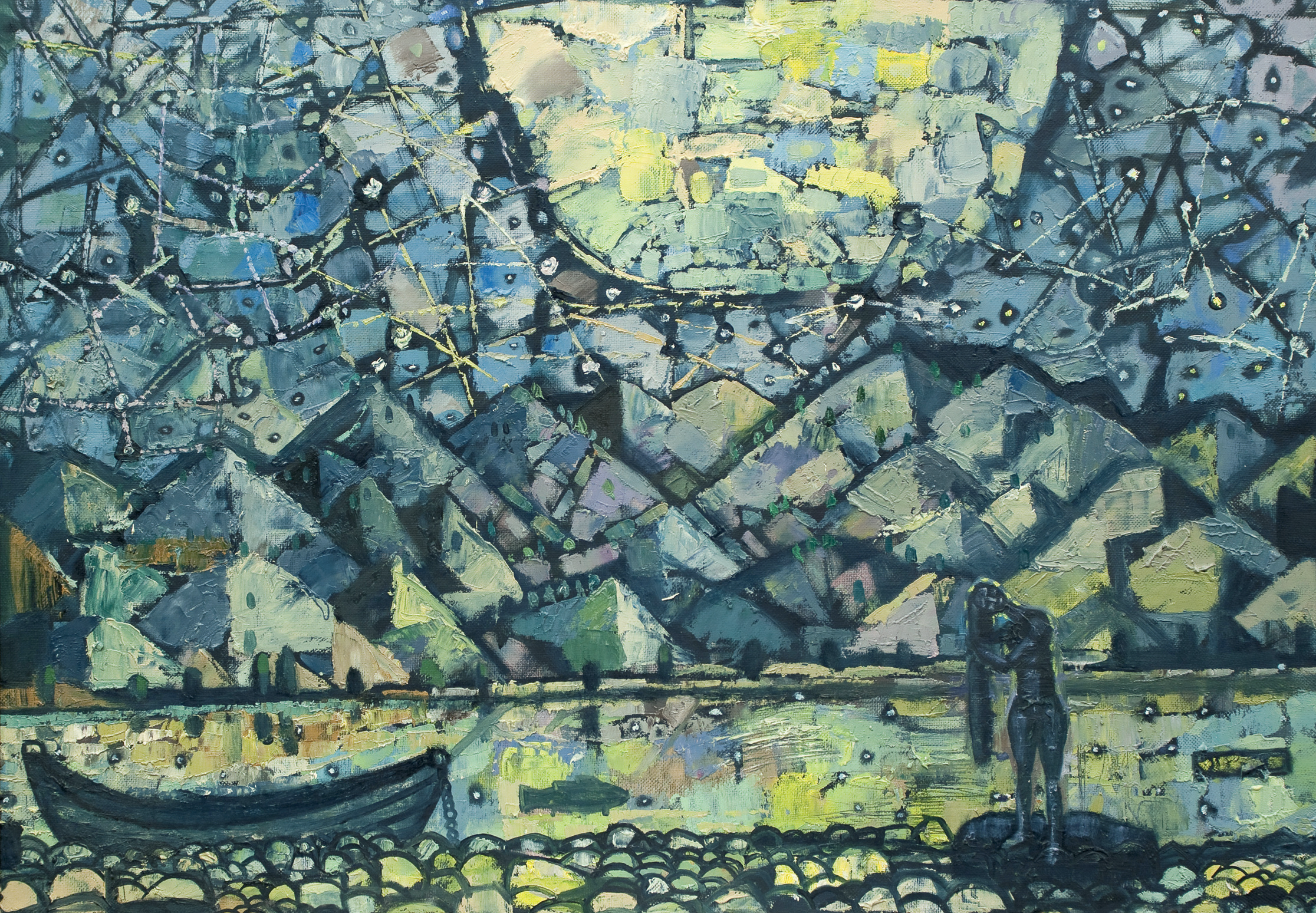 Река, женщина, луна. Из серии «Луна и женщина».