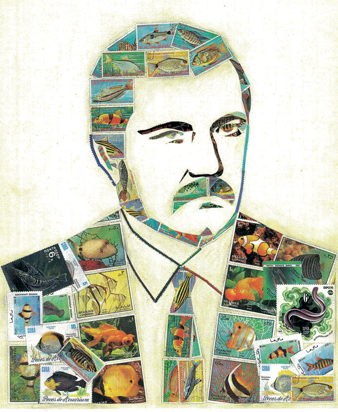 Портрет доктора технических наук А.И. Рыбникова (из рыб)