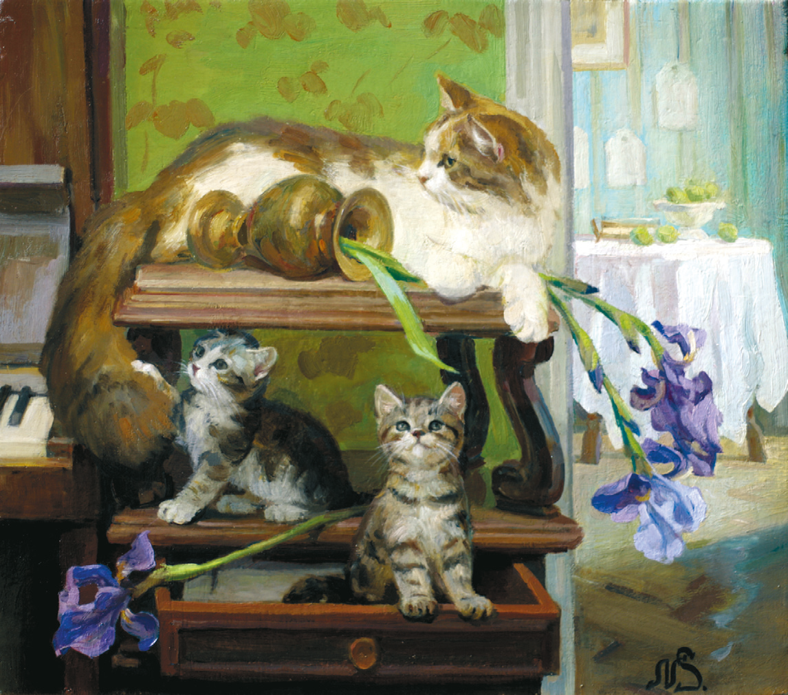Коты и ирисы