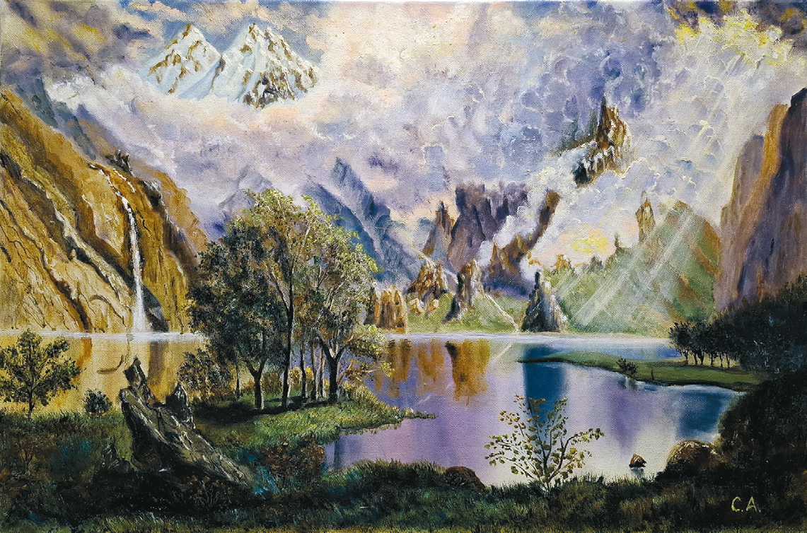 Закат на горном озере