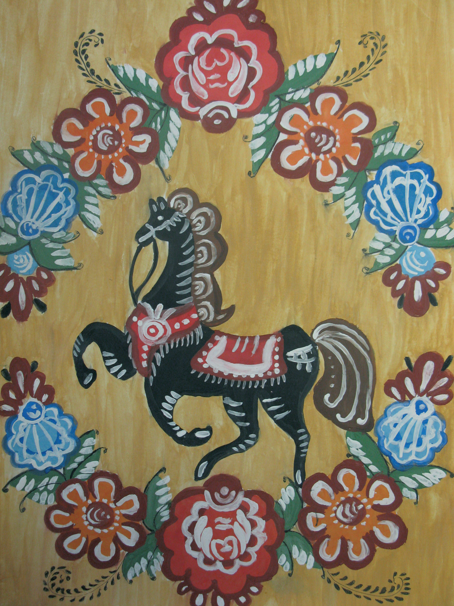 Городецкая роспись