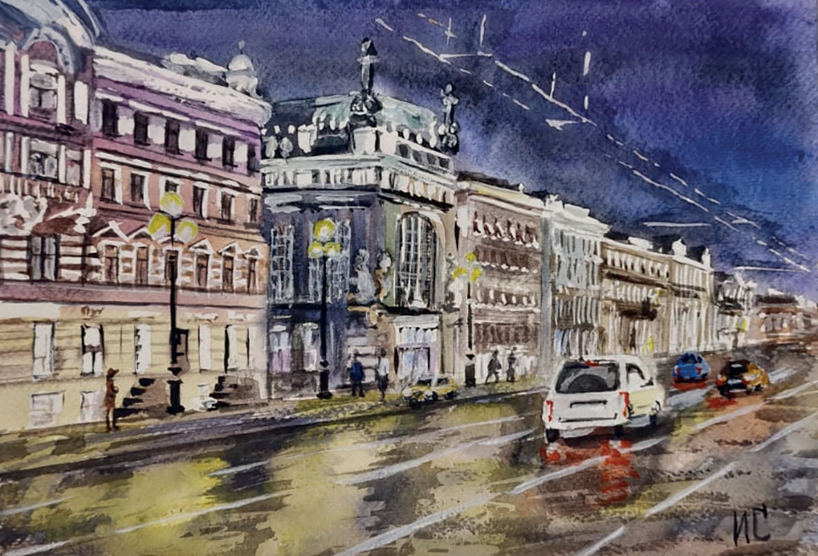 Невский проспект ночью