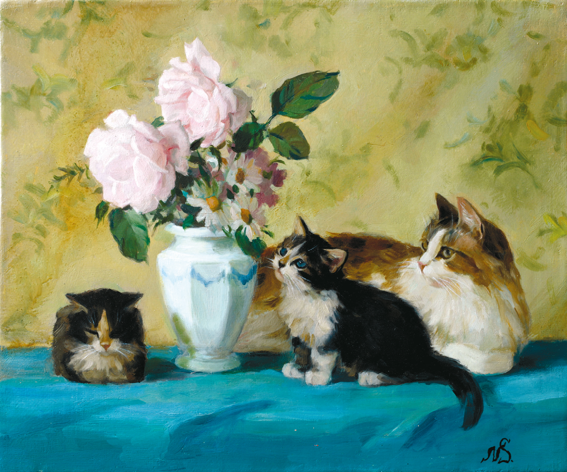 Коты и розы