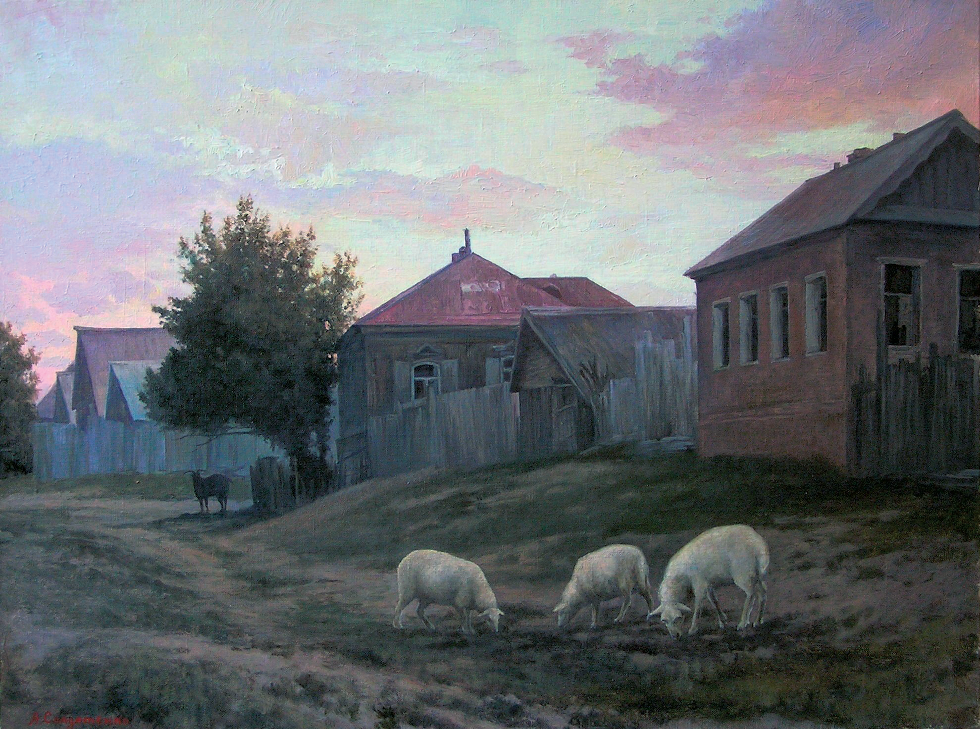 Фотография Закат в деревне