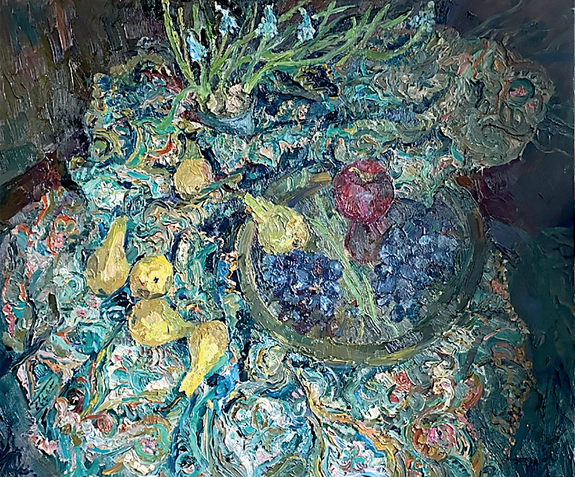 Фотография Натюрморт с грушами и мышиным гиацинтом