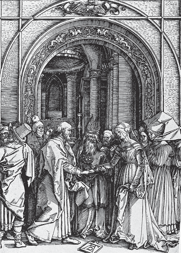 Жизнь Марии. 1502–1511 гг. Серия гравюр на дереве. «Обручение Марии». 1504 г.