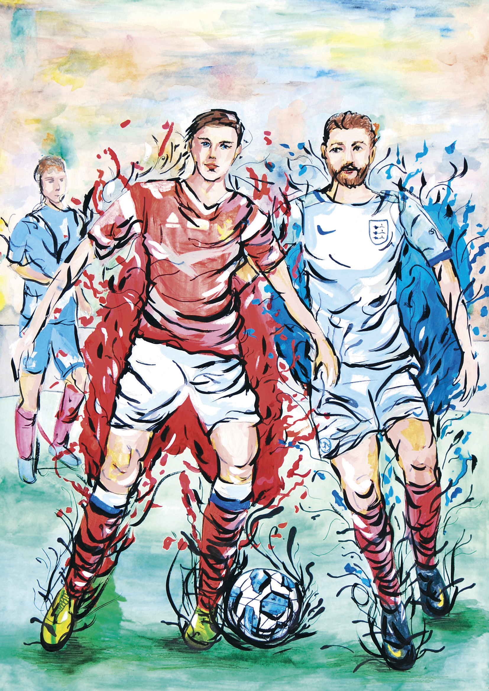 В центре поля