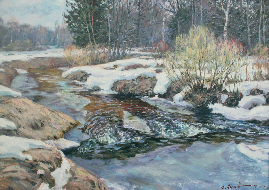 Речка Дубна. Весна