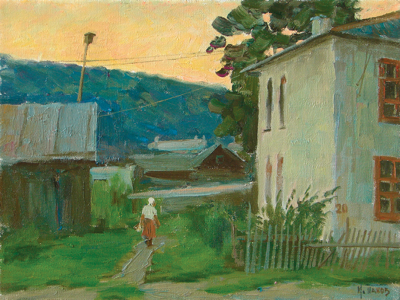 Закат в городке