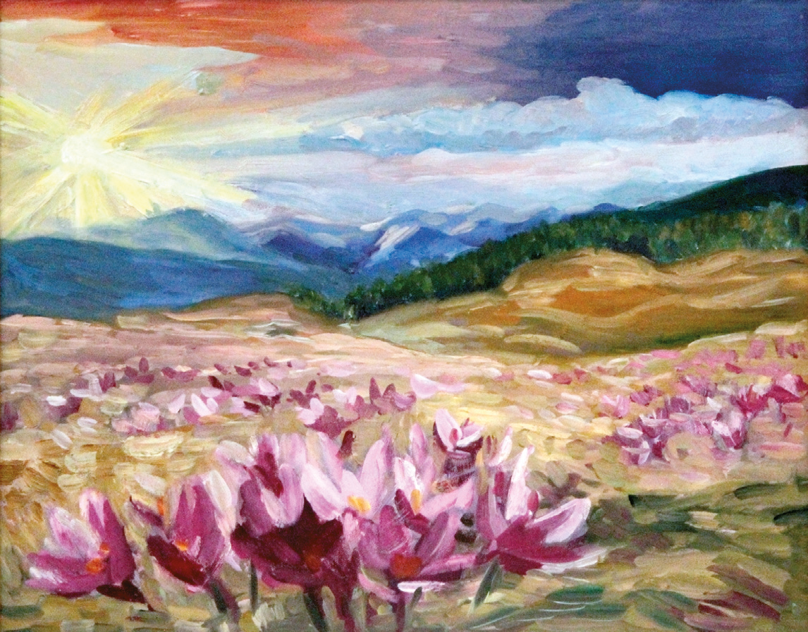 Крокусы, апрель