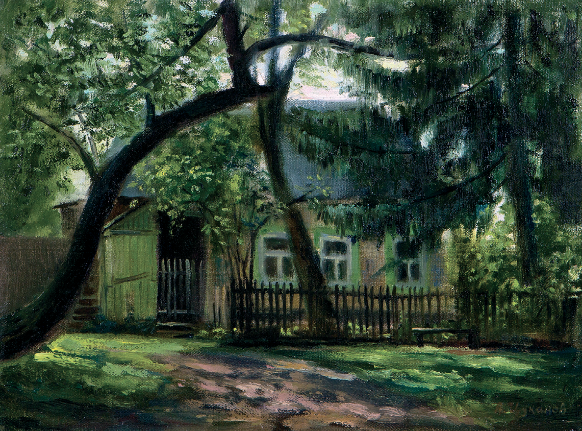 В тени деревьев. д. Клешня