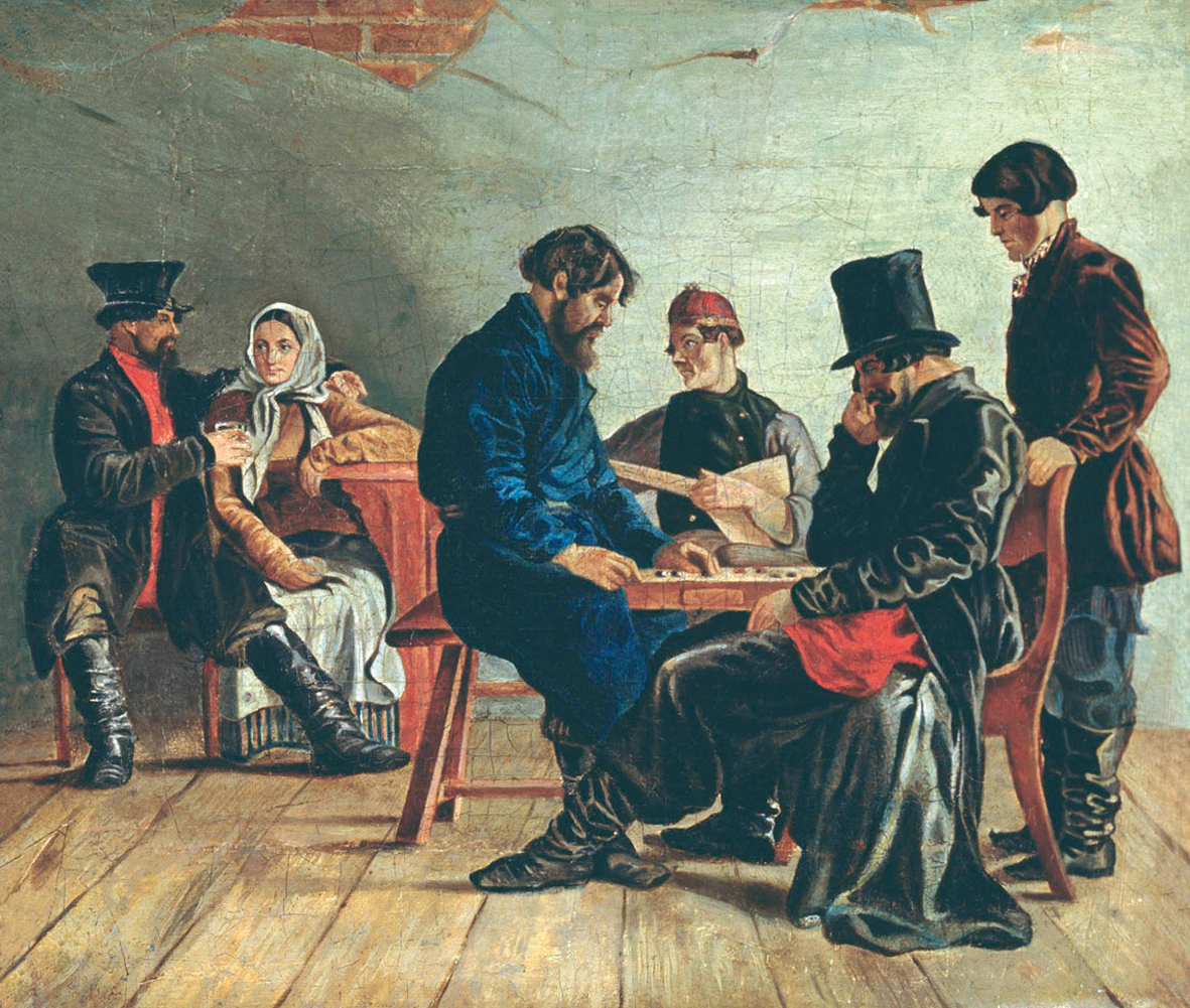 И. Щедровский. Уличный разносчик пряников (Серия «Сцены из русского народного быта»). 1846