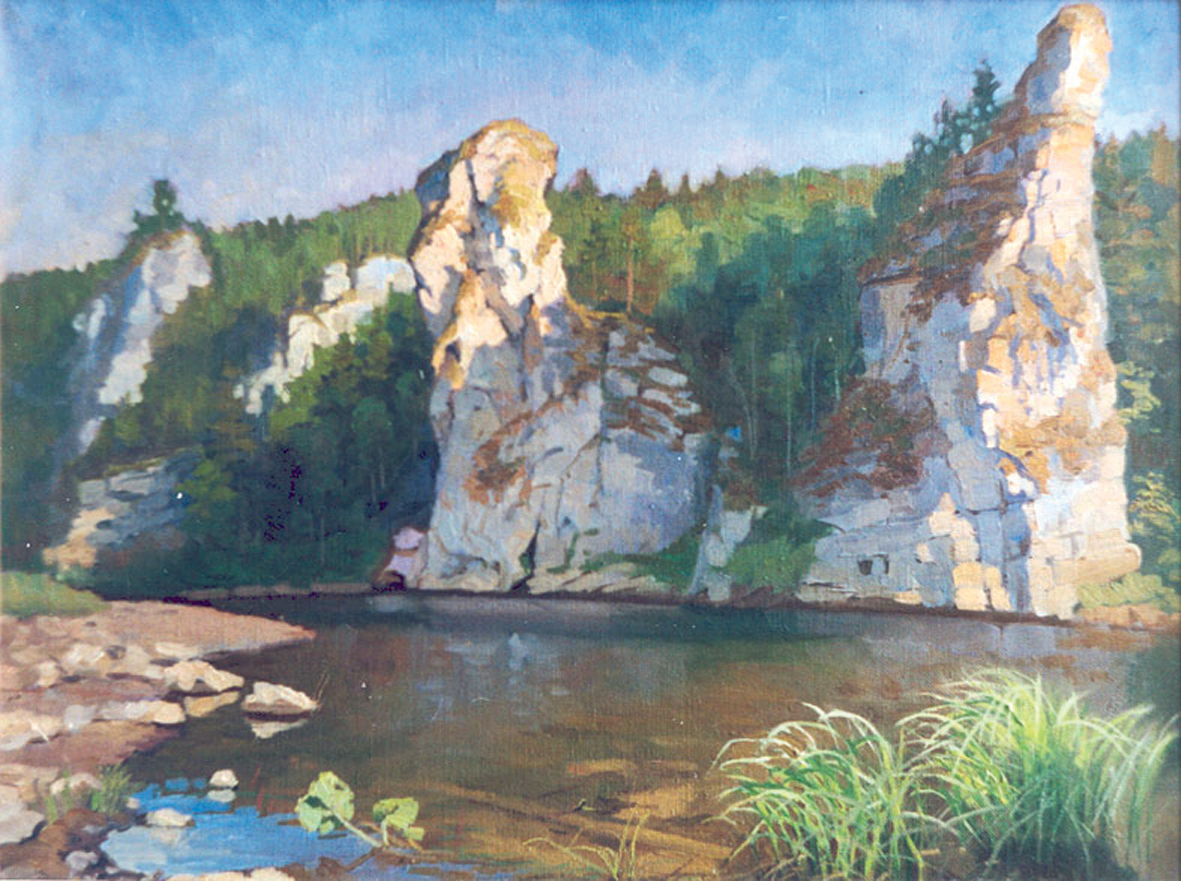 Камень. Столбы на реке Чусовой