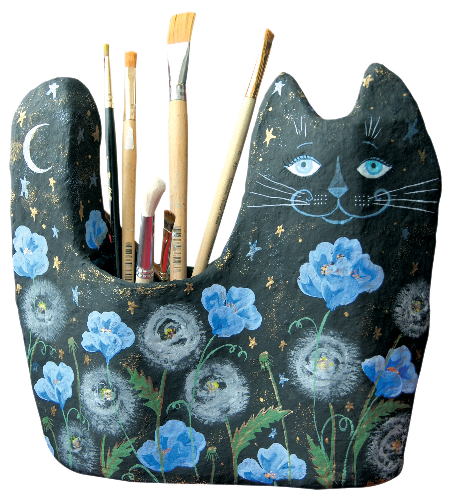Кот (подставка для кистей)
