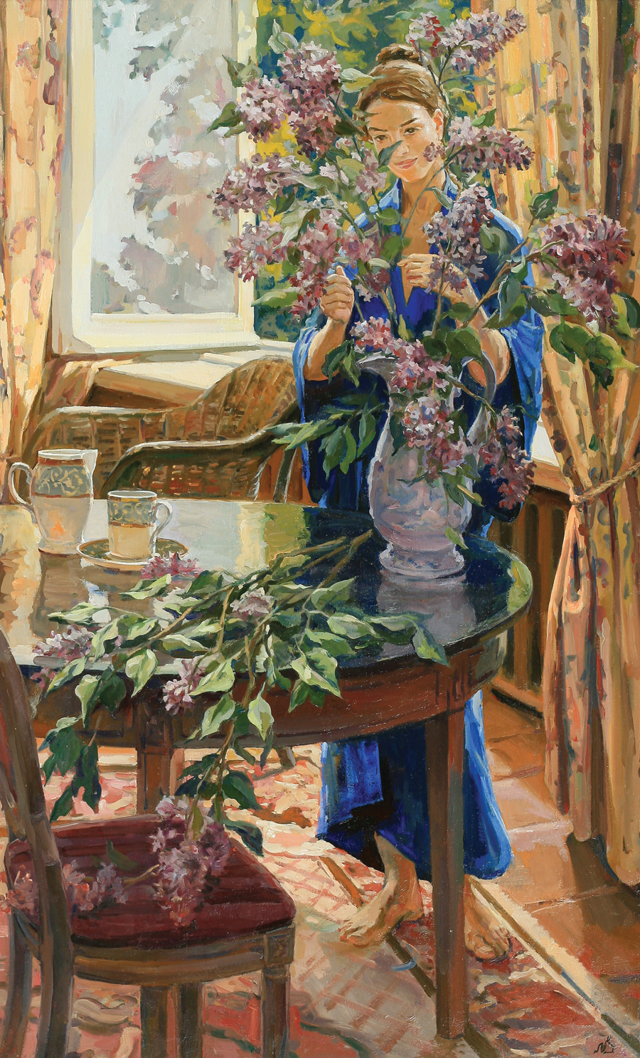 Синий халат