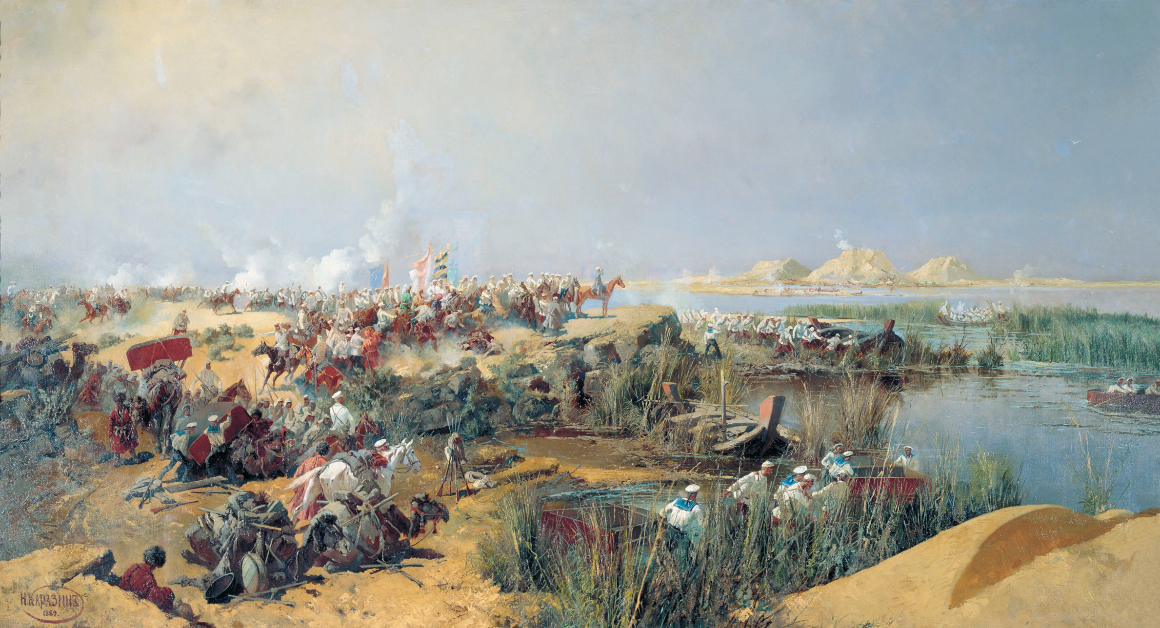 Переправа туркестанского отряда через Амударью в 1873 году