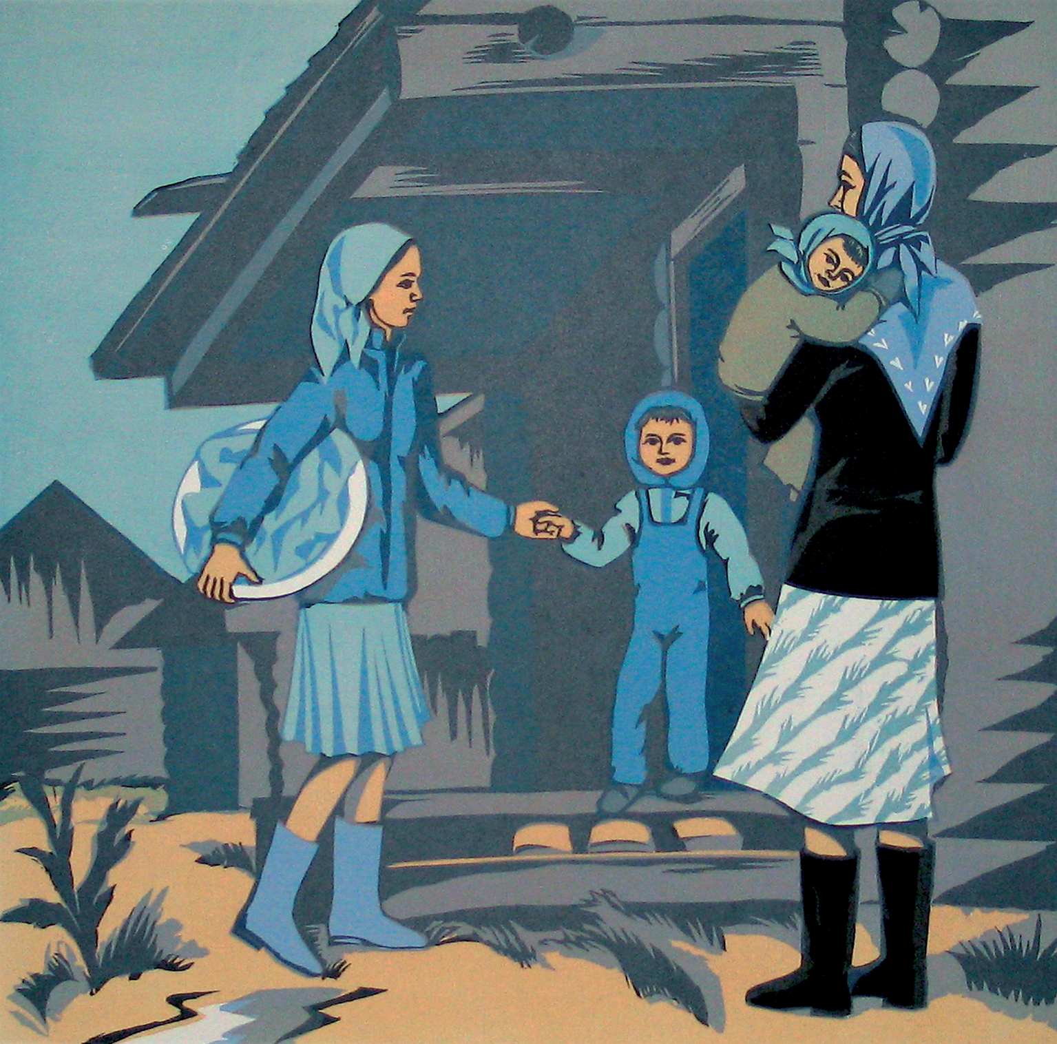 Из бани. Из серии «В родном краю»