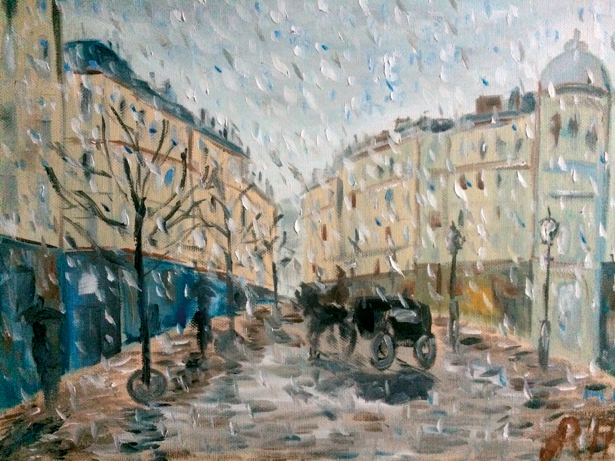 Тверская, эффект снега