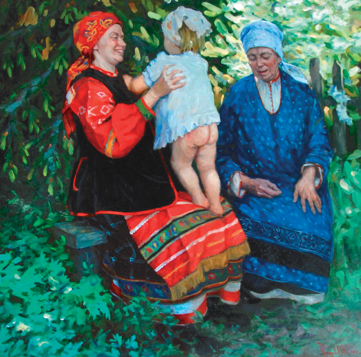 На лавке