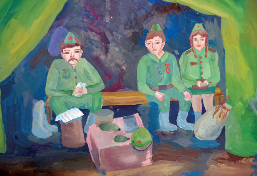 В землянке сырой