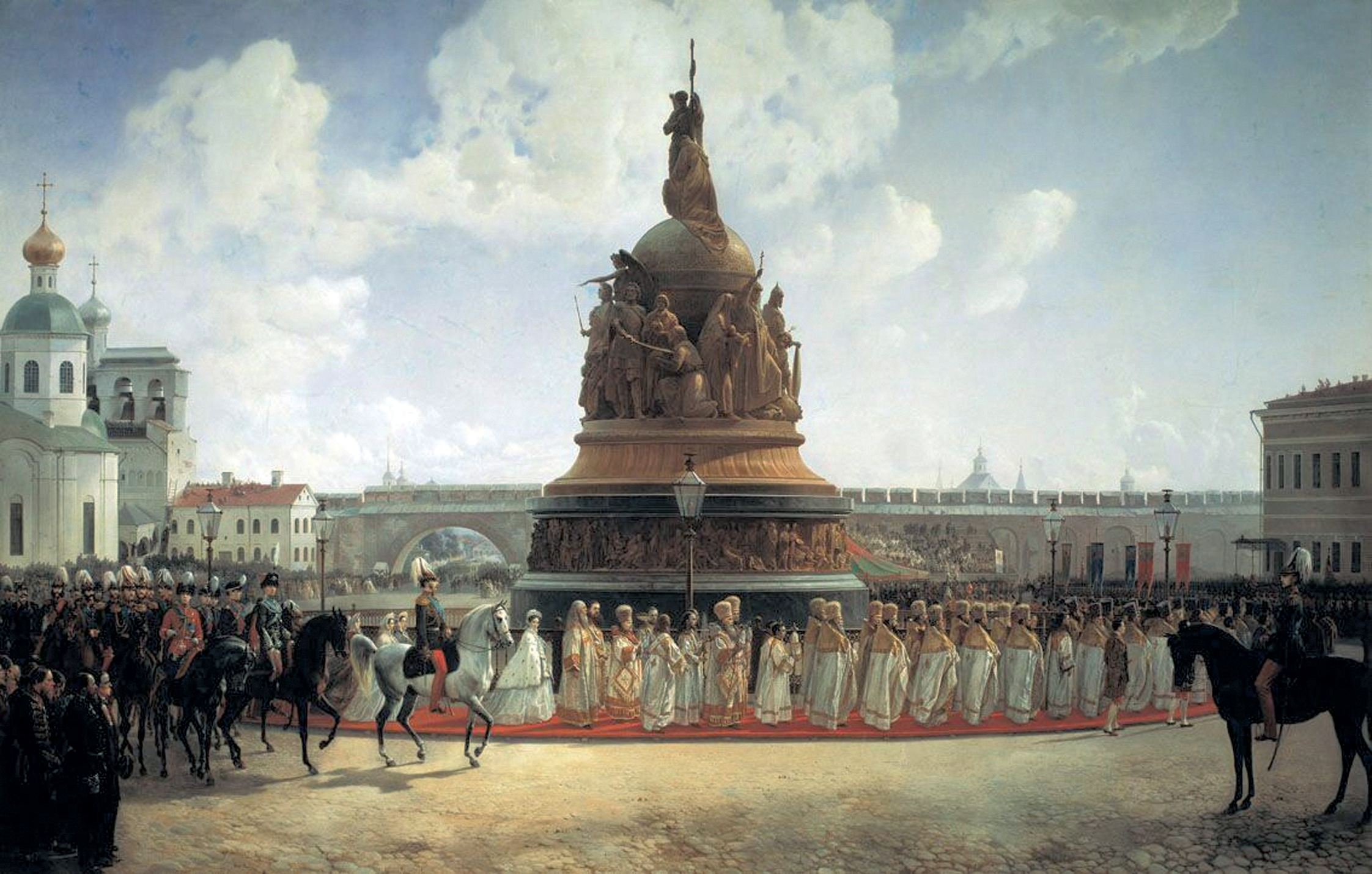 Открытие памятника «Тысячелетие России» в Новгороде в 1862 г.