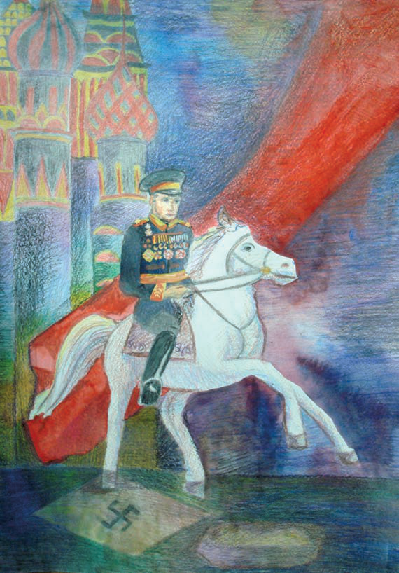 Жуков Г.К. на параде Победы 1945 года