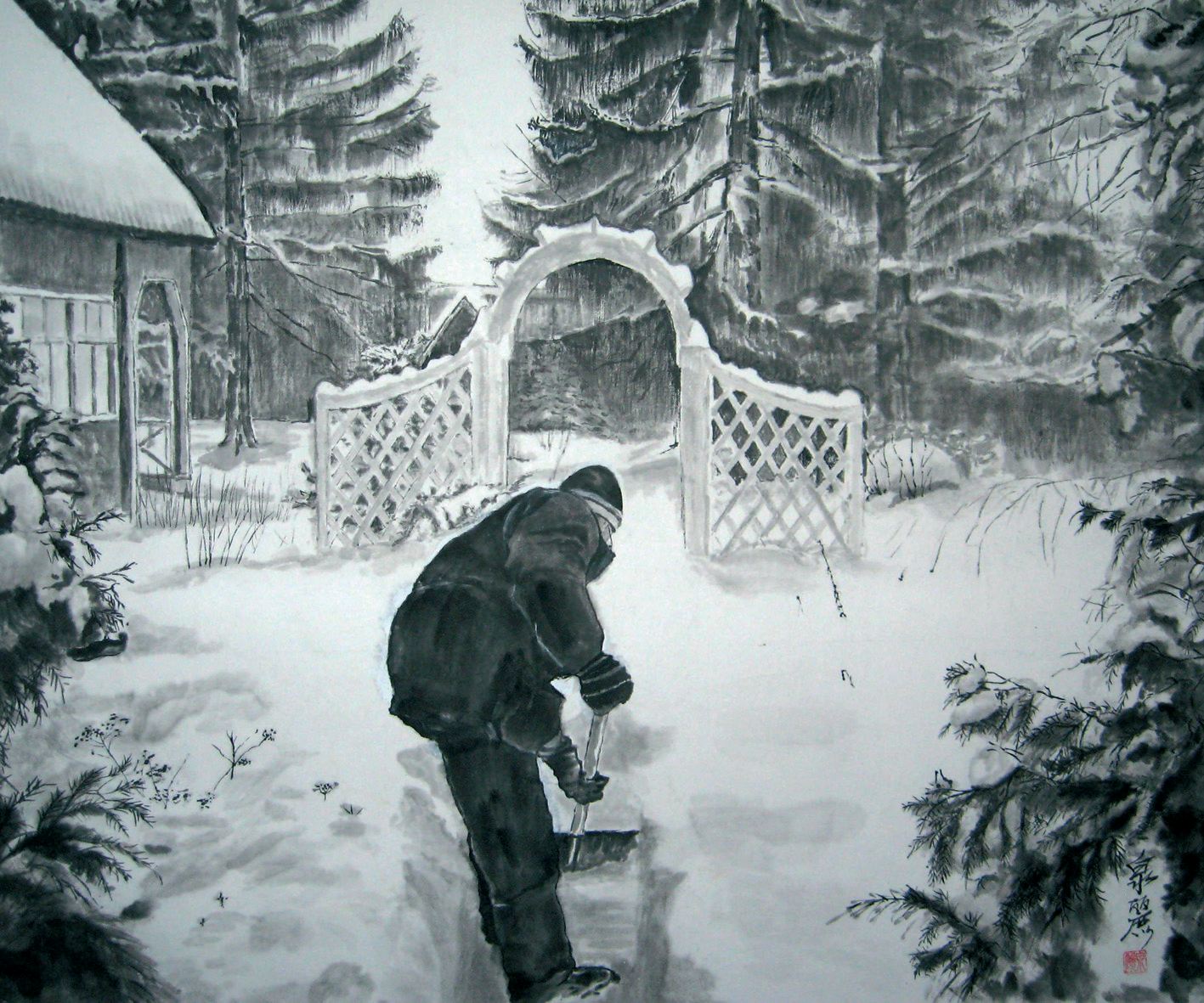 Зимой на даче