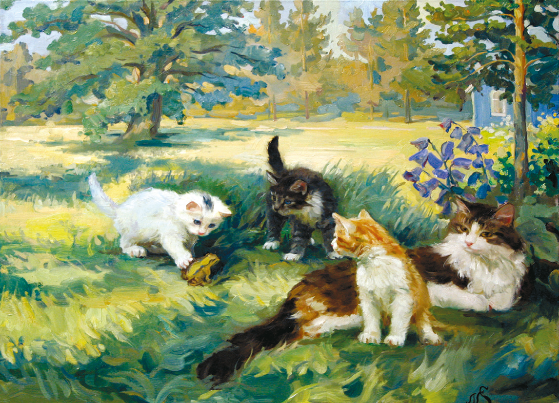 Коты и лягушка