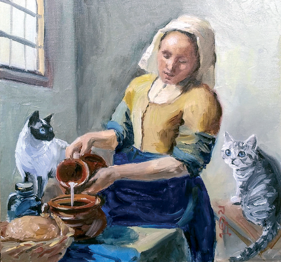 Вермеер. Молочница и коты