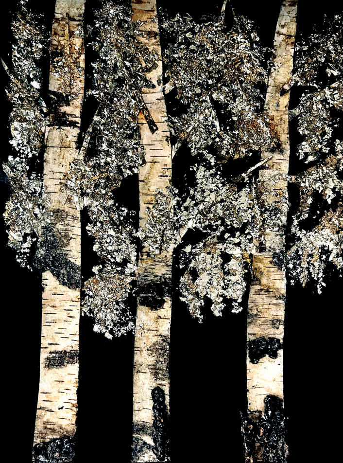 Birches in the gold
