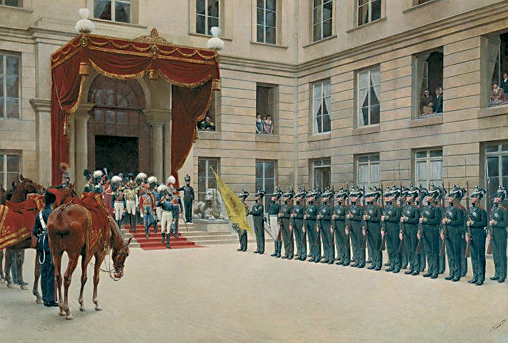 Гвардейский экипаж в Париже, 1814