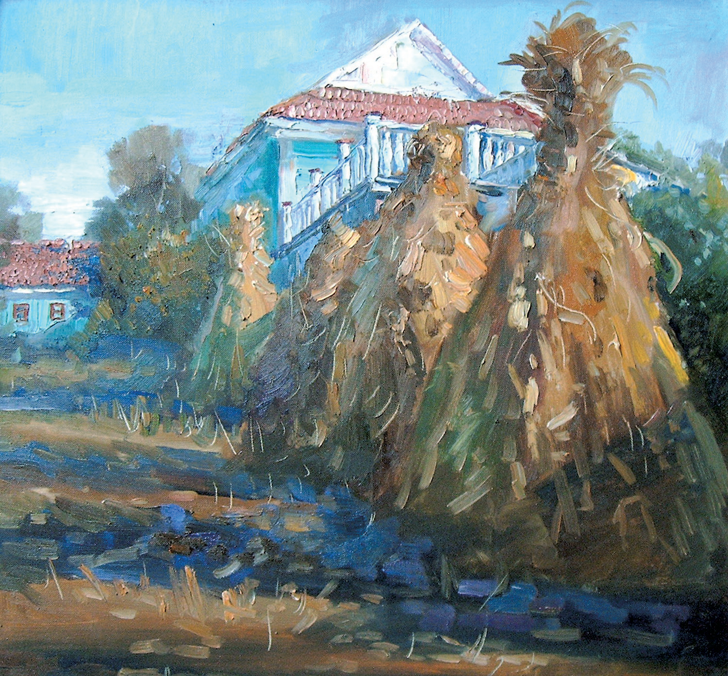 Стожки кукурузы. Молдавия.