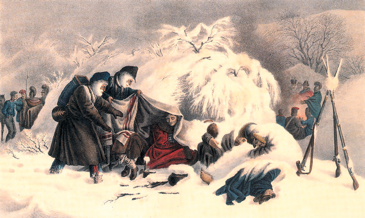 Бивак около Михайловки, 7 ноября 1812 г.