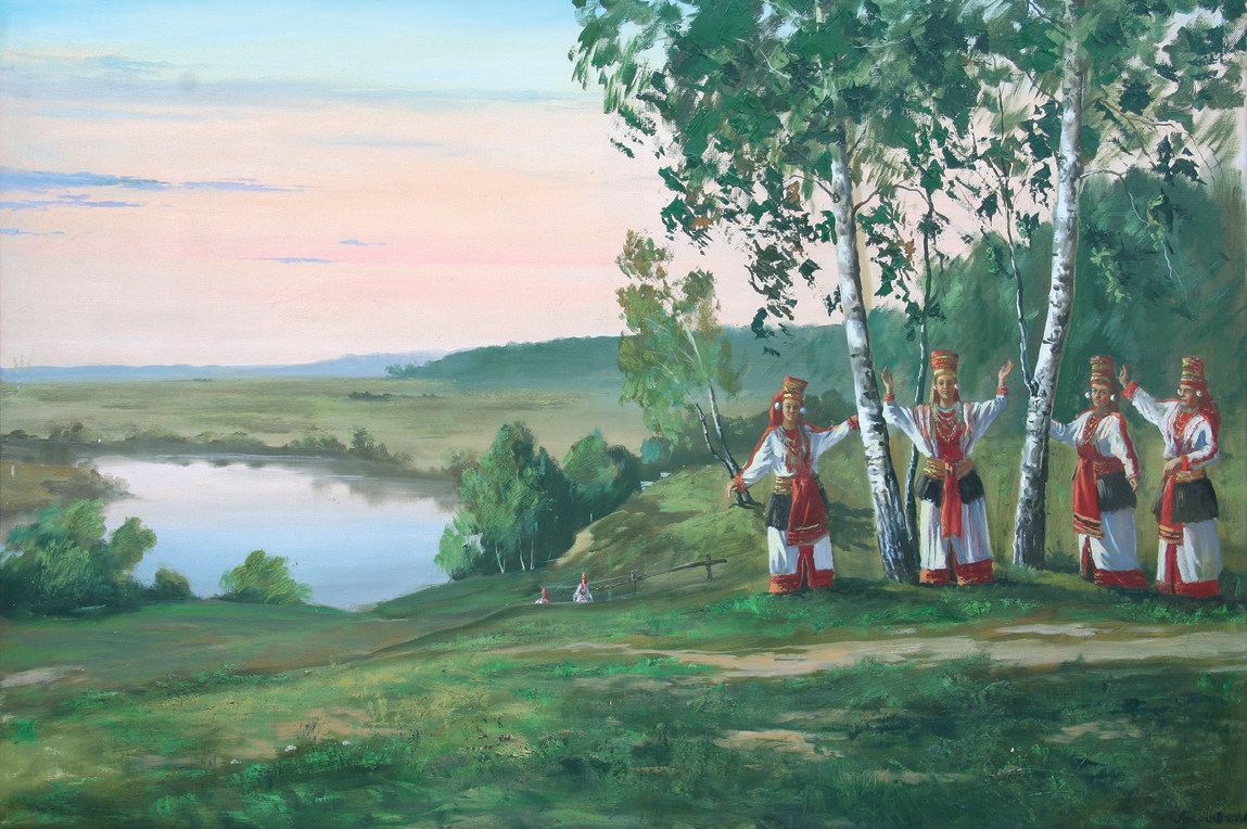 Вечер. Мордовский праздник. Триптих.