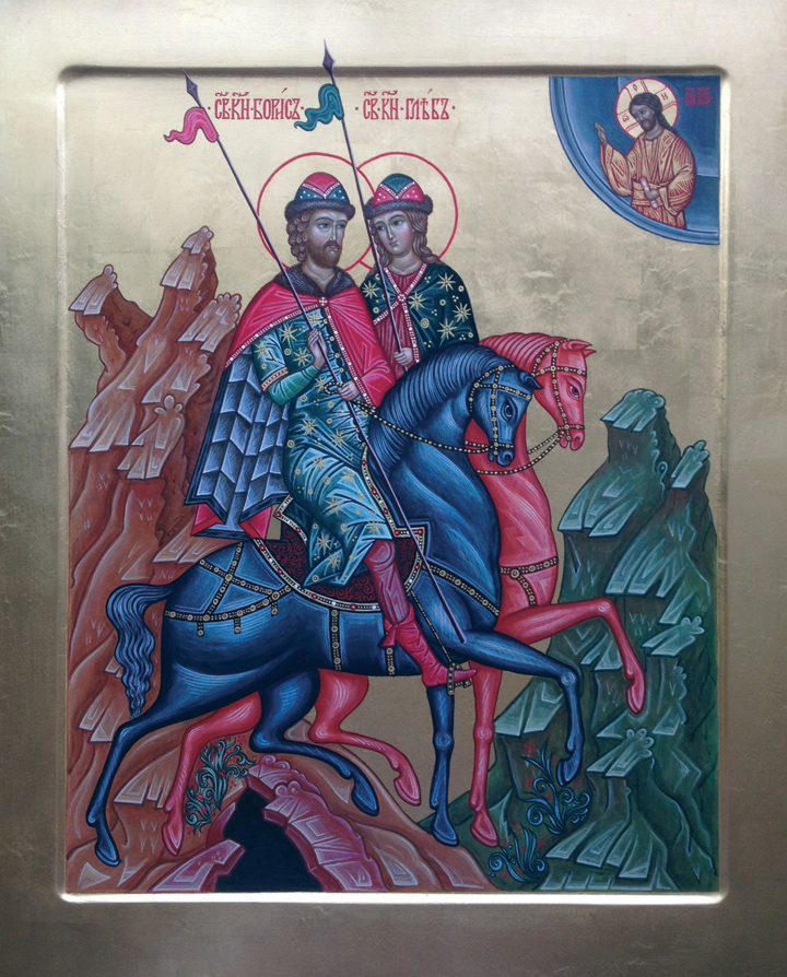 Икона «Святые Борис и Глеб»