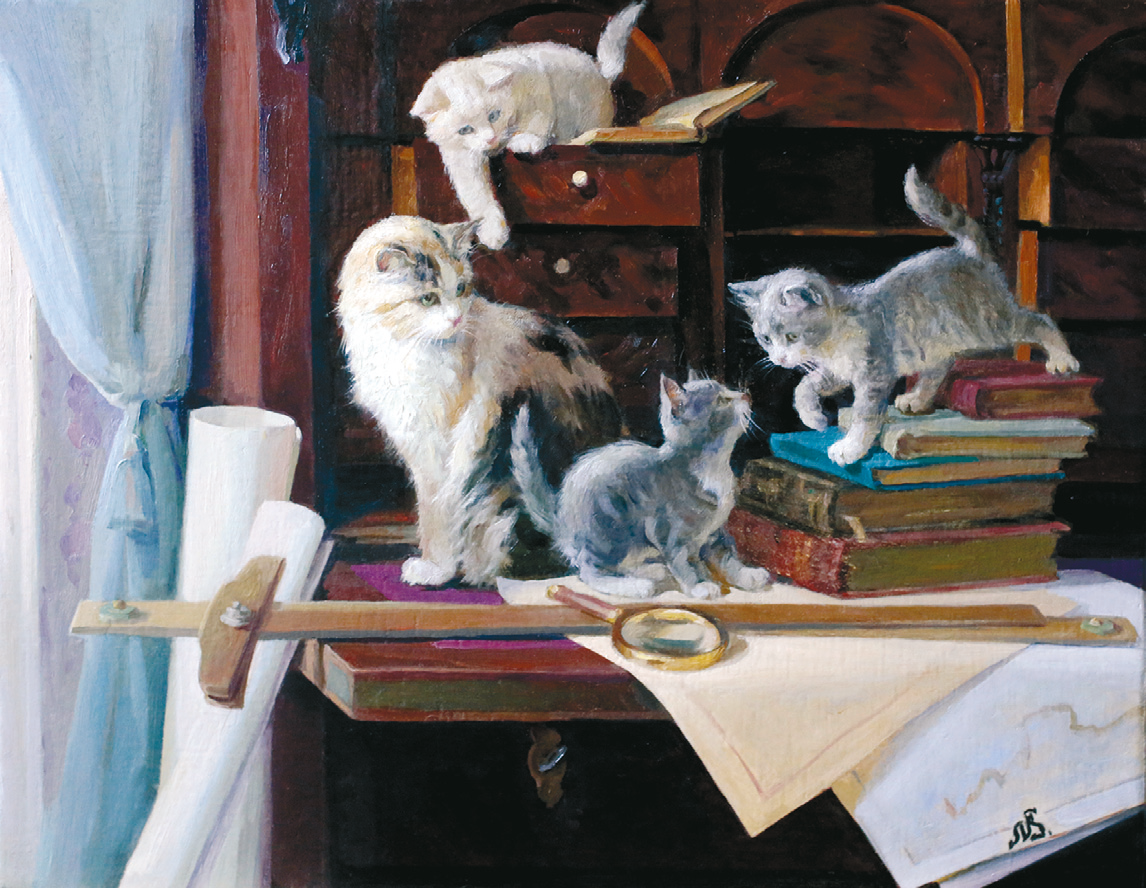 Коты и секретер